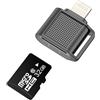 HOYULLI Scheda di memoria sul telefono cellulare, lettore di schede Micro SD, lettore di schede per iPhone 14, 13, 12 Pro Max, Lightning, fotocamera digitale, accessori per la trasmissione di memory stick