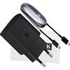 SHLOK Caricabatterie per Samsung Galaxy S23, Galaxy S23 Plus, Galaxy S23 Ultra, M32, A52s, A73 5G, M23, M33, M53 5G, Tab S7 FE, Tab S7 Plus 5G con panno di pulizia dello schermo Shlok, EP-TA800