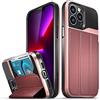 VENA vCommute Cover Custodia a Portafoglio per Apple iPhone 13 Pro Max (6.7-inch), (Military Grade, Card Slot) Flip Custodia Case Cover Protettiva Pelle con Kickstand - Oro Rosa