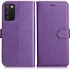 DENDICO Cover per Galaxy A03S, Premium Portafoglio PU Custodia in PU Pelle, Flip Libro TPU Bumper Caso per Samsung Galaxy A03S, Viola