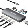 VANGREE Hub di uscita video USB C, 5 porte USB-A/C 3.2 10Gbps, HDMI 4K 60Hz, PD 100W, slot SD/TF, splitter USBC per doppio monitor per MacBook Pro/Air, iMac, iPad Pro, iPhone 15/16, monitor Type-C