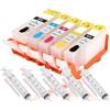 Cenado Da riempire Cartucce per Canon PGI550/551 con Automatico Ripristinare Chip, Vuoto (per Canon Pixma IP7200 IP7250 MG5450 MG5550 MG5650 MG6350 MG6450 MG6650 MX725 MX925 IX6850)