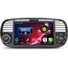 erisin 7 Qualcomm 8-Core 4GB+64GB Android 14 Autoradio Navigatore GPS per Fiat 500 500C 500S 500E Wireless Carplay Android Auto Bluetooth 5.0 GPS DSP WiFi 4G Canbus Radio IPS Schermo Tattile (Nero)