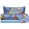 hermet Jolly, Set Lenzuola Letto Singolo Trattori, 100% Cotone, Lenzuolo Sopra + Lenzuolo con Angoli + Federa, Completo Letto Fantasia Cameretta