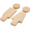 GORGECRAFT 1 Set 2 Pezzi in Legno WC Segno Uomini e Donne Bagno Segni Maschio Femmina Bagno Identificazione Toilette Simbolo Etichetta in Legno Porta Segni per Ufficio Aziende Ristoranti Parete Porta