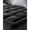 Niagara Sleep Solution Coprimaterasso Schwarz Cloud Comfort - Protezione ultra morbida, traspirante e rinfrescante in viscosa di bambù - 160x200 cm, altezza ottimale per il riposo
