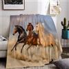UGZDEA Coperta da divano con cavallo 150x200cm, carina Coperta con stampa di cavalli, morbida e accogliente per ragazze, ragazzi, adulti
