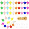 HMCEY 100 Pezzi Mollette Piccole Legno,Mollette per Foto Colorate,Molletta per Bucato Piccole,Wood Clips,Molletta Decorative Matrimonio,Mollettes da Appendere Foto per Scrapbooking DIY, Cartoline