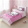 arlis Parure da letto Hello Kitty, copripiumino reversibile 140 x 200 cm, federa 65 x 65 cm (Parure da letto Hello Kitty)