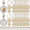 FREEBLOSS Set di 20 mini cerchi in legno da ricamo portachiavi in legno piccolo cerchio da ricamo ornamento con portachiavi cerchi in legno fai da te per ricamo orecchini creazione di gioielli 5,1 x