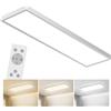 Bowfar Plafoniera LED, Lampada da Soffitto Rettangolare con Telecomando, Dimmerabile 3000K-6500K, Pannello LED Ultrasottile 4000LM 40W con Retroilluminazione per Soggiorno Ufficio, 80*25*3,3cm, Bianco