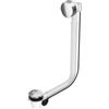 Bonomini 4020AB50B7 Extensa Colonna di Scarico Vasca da Bagno con Saltarello, Sifone e Troppopieno Flessibile Saldato, Scarico 1 1/2, Maniglia e Tappo in ABS Cromato, Bianco/Cromo