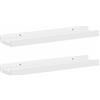 vidaXL Mensole a Muro 2 pz Bianco Lucido 40x9x3 cm