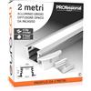 Eurocali 1x Profilo Angolare da 2 metri (2mt) in Alluminio grigio per Strisce LED Copertura Opaca larghezza max striscia led 12.5mm - 24.5 x 12.2