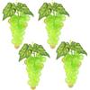 Fierudeng 4 pezzi di uva in plastica, uva realistica, uva bianca, uva riutilizzabile, mazzi di simulazione in diversi colori, per stanze, matrimoni, giardini