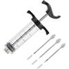 Windfromort 30 ml Bratenspritze - Fleischspritze da Cucina - Siringa in Acciaio Inox 304-3 Aghi - Krapfenspritze per marmellata, siringa, fleischspritze, bratenspritze - Ideale per Dolci e arrosti