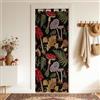 Loussiesd - Tenda per porta a forma di fungo, privacy, foglie botaniche a chiocciola della natura, copertura per porta, tenda termica isolante con piante di funghi selvatici per camera da letto (1