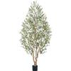 Keeplush Ulivo Artificiale 244 cm— pianta finta altaalbero artificiale da interno con 1750 foglie realistiche e 145olive di interni ed esterni, uffici e soggiorni.
