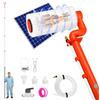 TURNRISE Spazzola Elettrica per la Pulizia di Pannelli Solari: Kit di Pulizia per Pannelli Solari con Asta Regolabile Alimentata ad Acqua da 6,1 m con Tubo dell'Acqua da 7 m - Spazzola Fotovoltaica