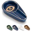 CIGARLOONG Posacenere da viaggio in ceramica per uso interno ed esterno (blu scuro)