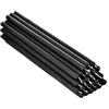 NKlaus 25x candele nere in cera d'api 21cm senza fuliggine candele da tavolo rituali candele a goccia 36327