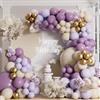 AULE Kit Arco Palloncini Viola:155 Pezzi Ghirlanda di Palloncino per Feste Palloncini in Lattice per Elio Decorazioni Laurea Anniversario Matrimonio e Compleanno