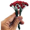 KADADSA 45 piccole rose artificiali miste in carta di gelso con sfumature assortite per matrimoni e scrapbooking (rosso 0,5 cm)