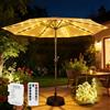 BORDEAG Catena Luminosa Per Ombrellone,Luci Per Ombrelloni Da Esterno Con Telecomando,Llluminazione Per Ombrellone,Catena Di Luci Per Ombrellone Per Uso Esterno,Patio,10 LED, 8 Modalità,Impermeabile IP67