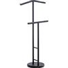CLP Indossatore Camera in Metallo Raymon I Appendiabiti Moderno Unisex I Ometto con Staffa Portapantaloni E Spalla per Giacche, Colore:Nero