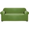 PARAMAISON Copridivano 1 Posto Elasticizzato, Universale con Braccioli. Lavabile in Lavatrice | Verde - fino a 140 cm