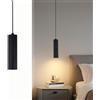 SXHZLY SXHZLYLampada a Sospensione Cilindro GU10 5W Bianco Caldo, Lampada a Sospensione Comodino Camera da Letto, lampada a sospensione moderna per cucina soggiorno ristorante (20cm 1pezzi)