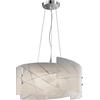 meineWunschleuchte Grande lampada a sospensione con paralume in vetro bianco satinato, Ø 50 cm