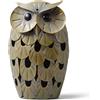 NENBOLEC Gufo Scultura Statuetta Animale Figurina Statua Casa Decorazione Regali Moderna Soprammobili Ornamento Metallo Arte 24cm