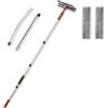 VIGOEXPRESS Kit Lavavetri Telescopico con Spruzzatore - Pulizia Vetro senza Aloni, Asta Estendibile fino a 165 cm, Microfibra Inclusa, per Finestre Alte e Vetri Esterni | WINDCLEAN