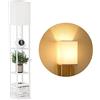 SUNMORY Lampada da Terra con Ripiani, 3 Temperature di Colore, Lampade da Terra Inclusa Lampadina LED E27, Lampade da Terra per Soggiorno, Camera da Letto, Studio e Ufficio, Lampada da Terra Bianca