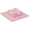 Casatessile Lavette Colorate Set 6 Pezzi 30x30 cm Lavette Bagno 30x30 per Neonato o Ospiti - Rosa