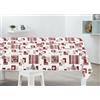 HOME ZEN HOUSEHOLD LINEN TOVAGLIA PLASTICA LAVABILE PVC IMPERMEABILE COPRITAVOLO PLASTIFICATO STAMPATO FELPATO TNT (FANTASIA 6, 140 X 140 CM)