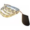 Vrabocry DC5V alimentato da batteria a bottone 1M Striscia LED bianco caldo 3528 60LED Flessibile nastro LED per retroilluminazione TV, luce notturna per armadio, decorazione per la casa IP20 non