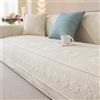 Generic Copertura per Divano in Cotone Trapuntato, Modello Margherita, Stile Rustico, Antiscivolo, Morbida, Lavabile, Protezione per Divano da Cani e Animali Domestici Beige 90x180cm/35.43x70.87in