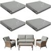 seokor Impermeabili Fodere per Seduta del Divano con Cerniera，50x50 55x45 60x60cm Esterno Copricuscini Rimovibili per Interni ed Esterni, Patio, Giardino Mobili in Rattan(Color1,50x50x5cm(4pcs))