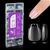 Gelike ec Capsule Americaine Nail Gel, Unghie Finte Extra Corte Cofanetto 552 Pezzi 12 Taglie Copertura Completa, Semi - Matt PMMA Gel X Posa Americaine Nail Trasparente