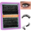 BUTBU Ciglia Finte Ciuffetti Kit, 80d/100d Curl Ciglia Finte, cigli finta Da Donna, Morbide, Volume Eyelashes, Per Uso Fai Da Te E Personale E Domestico, Per Principianti Naturali Lashes（Stile A）