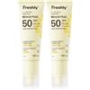 Freshly | Fotoprotettore facciale naturale SPF 50+ | Crema solare viso minerale | con filtri minerali e attivi antiossidanti (Pack 2)