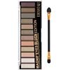 BUTBU Ombretti, Professional Makeup Palette Ombretti Ad Alta Pigmentazione, 12 Colori Neutri Sfumabili, con Finish Matte, Shimmer e Glitterati per Look Soft Glam