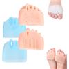 Aosrioylt Separatori Dita in Silicone Hyggear for Donne E Uomini, Cuscinetto Correttore for Alluce Valgo, Separatori Dita in Gel Traspiranti E Morbidi for Dita Sovrapposte(Skin*1+blue*1)