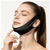HOUSN Fascia Viso Lifting Riutilizzabile V Line Lifting Viso Regolabile Traspirante e Confortevole Maschera Doppio Mento Fascia per Uso Quotidiano Casa, Nero