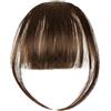 LOPHE Frangetta Finta, Frangia Sintetica con Frangia Clip, French Bangs Naturali, Fringe Hairpiece per Donna per Incontri,Feste e Uso(Marrone Chiaro)