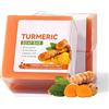 AOJUIGO Sapone naturale di curcuma, barra di sapone fatta a mano di curcuma pura per il viso e il corpo, correttore rimuovere acne punti neri, idratante cancellare le linee sottili, rassodante