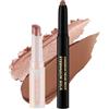 BUTBU Matita Ombretto Glitter/Opaco, 2Pezzi Ombret Ti In Crema Stick Lunga Durata, Alto Pigmento Occhi, Liscio,Senza Pieghe, Colore Intenso Tutto il Giorno, Facile da Sfumare, per Diversi Look 02+02