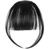 LOPHE Frangetta Finta, Frangia Sintetica con Frangia Clip, French Bangs Naturali, Fringe Hairpiece per Donna per Incontri,Feste e Uso(Nero Naturale)